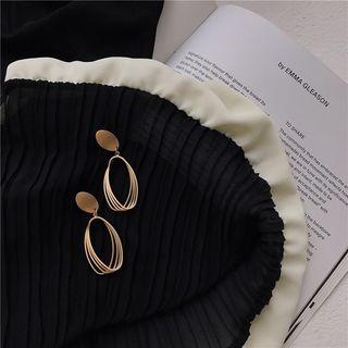 Oval Alloy Hoop Earring As Shown In Figure - One Size