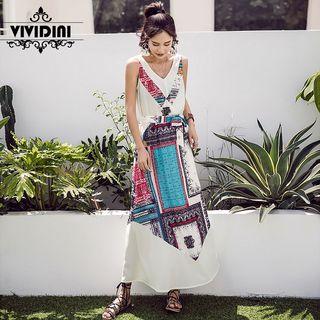 Sleeveless Maxi Printed Sundress