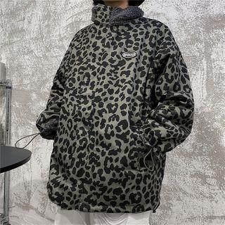 Faux Shearling Logo Zip Jacket