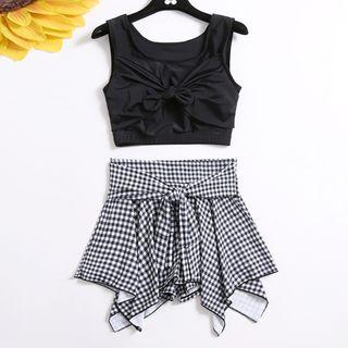 Set: Bow Accent Swim Top + Shorts