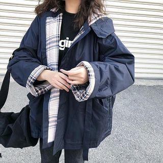 Hood Padded Jacket Blue - One Size