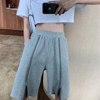 Front-zip Sports Shorts