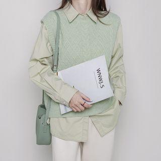 Round Neck Sweater Vest / Plain Shirt