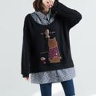 Mock Two Piece Plaid Panel Bear Print Shirt