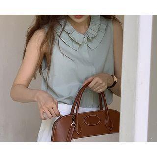 Dearest Sleeveless Frill-collar Blouse One Size