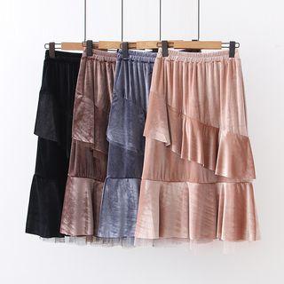 Velvet Layered Skirt