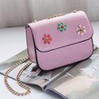 Flower Beaded Crossbody Bag
