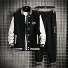 Set: Two Tone Baseball Jacket + Harem Sweatpants