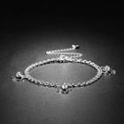 Simple Fashion Star Ball Bead Anklet Silver - One Size