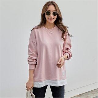 Drop-shoulder Layered T-shirt