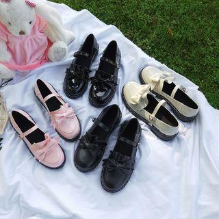 Bow Mary Jane Low-heel Shoes