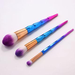 Set Of 12: Gradient Diamond-cut Handle Makeup Brush