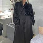Long-sleeve Irregular Midi A-line Shirtdress
