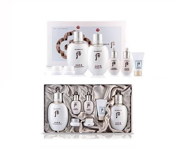 The History Of Whoo - Gongjinhyang Seol Whitening Special Set: Balancer (130ml + 20ml) + Lotion (110ml + 20ml) + Cream 4ml + Gel 13ml + Intensive Cream 4ml 7 Pcs