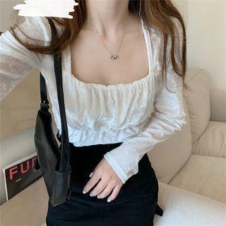 Square-neck Long-sleeve Shirt