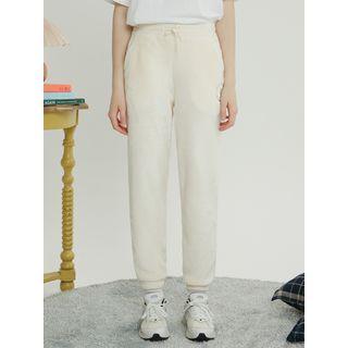 Snug Club Fleece Jogger Pants Ivory - One Size