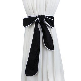 Contrast Trim Fabric Belt