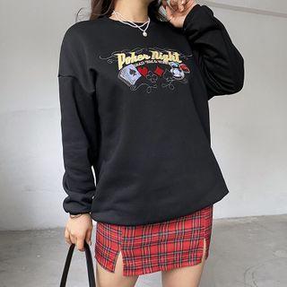 Poker Embroidered Sweatshirt