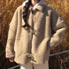Collared Fleece Jacket As Shown In Figure - One Size