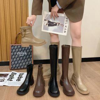 Chain Block-heel Boots (various Designs)