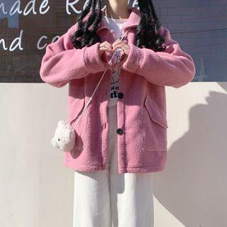 Fleece Shirt Jacket Rose Pink - One Size