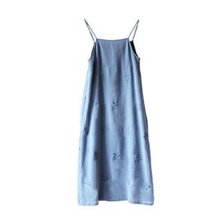 Set: Embroidered Blouse + Strappy Dress