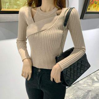 Set: Halter Knit Top + Long-sleeve Top