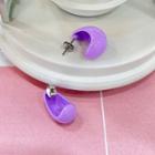 Bold Open-hoop Earring Purple - One Size