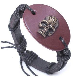 Skull Leather Bracelet