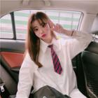 Contrast Trim Buttoned Jacket / Shirt