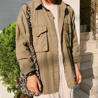 Dual Pocket Shirt Khaki - One Size