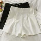 Pearl-trim High-waist Shorts