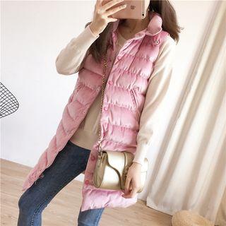 Pleuche Long Padded Vest