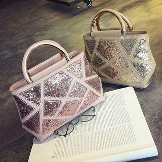 Glitter Panel Tote Bag