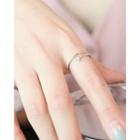 Silver Open Nail Ring One Size