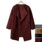 Open-front Faux-fleece Coat