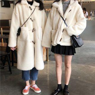 Collared Toggle Fleece Jacket / Midi Coat