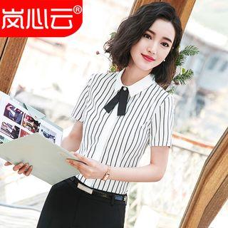 Short-sleeve Striped Shirt / Dress Pants