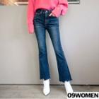 Plus Size Distressed Boot-cut Jeans