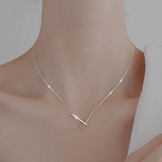 Geometric Pendant Sterling Silver Choker