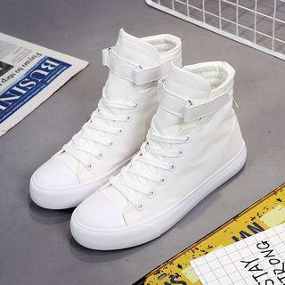 Paneled High-top Couple Matching Sneakers