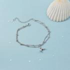 Alloy Whale Tail Layered Anklet Anklet - Whale Tail - One Size