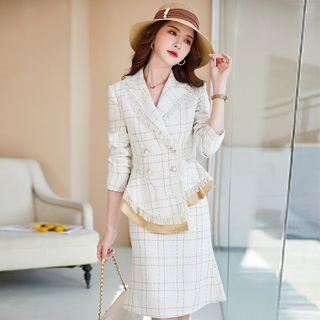 Double Breasted Blazer / Pencil Skirt / Set