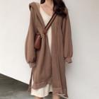 Zipped Long Hoodie