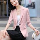 3/4-sleeve Plaid Blazer / Pants / Skirt