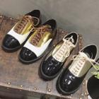 Color Panel Lace-up Shoes