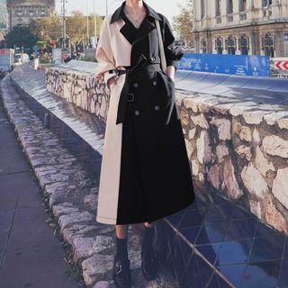 Two-tone Midi Trench Coat