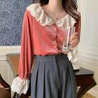 Collared Blouse Bean Pink - One Size