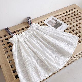 Eyelet Embroidered Sleeveless Top White - One Size