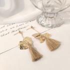 Alloy Leaf Tassel Dangle Earring As Shown In Figure - One Size